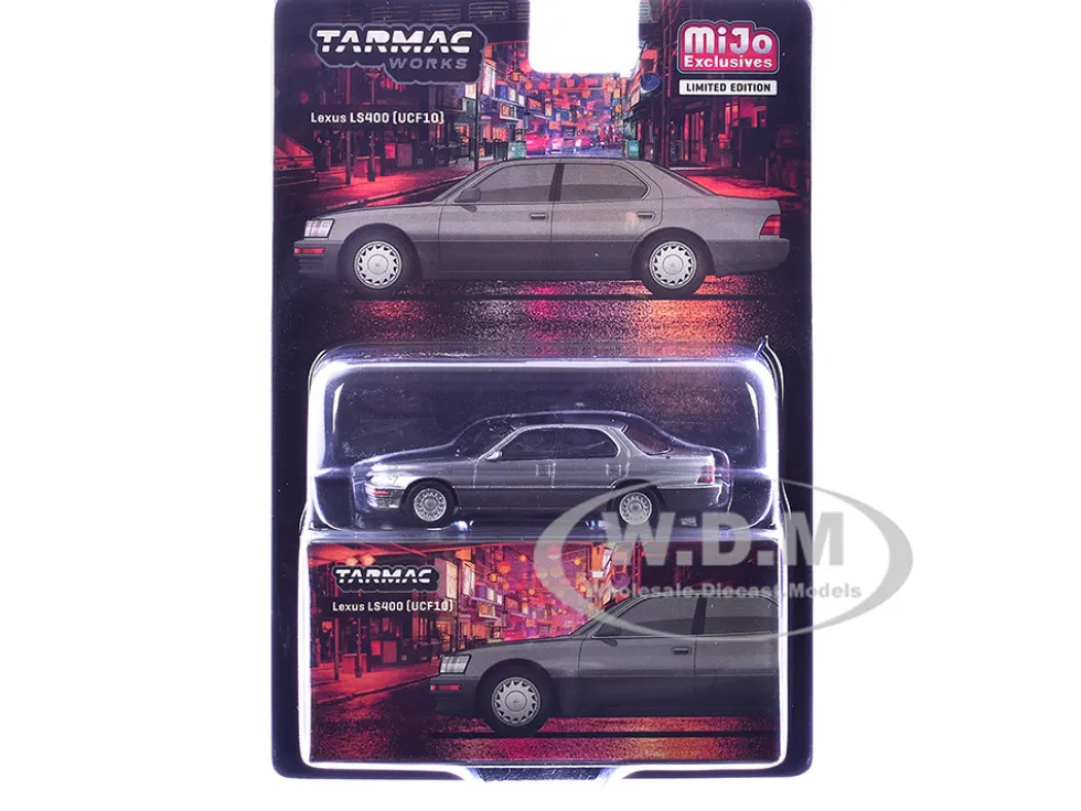 Lexus LS400 RHD (Right Hand Drive) Flint Gray Metallic "Global64" Series 1/64 Diecast Model by Tarmac Works