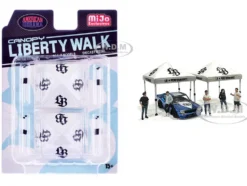 Liberty Walk Canopy 2 Piece Set White Limited Edition for 1/64 Scale Models by American Diorama