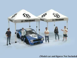 Liberty Walk Canopy 2 Piece Set White Limited Edition for 1/64 Scale Models by American Diorama