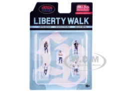 Liberty Walk Team 5 piece Diecast Figure Set (5 Figures) Limited Edition for 1/64 Scale Models by American Diorama