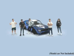 Liberty Walk Team 5 piece Diecast Figure Set (5 Figures) Limited Edition for 1/64 Scale Models by American Diorama