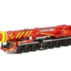 Liebherr LTM 1500-8.1 Neeb Schuch Mobile Crane Red Yellow 1/50 Diecast Model WSI Models 01-1626