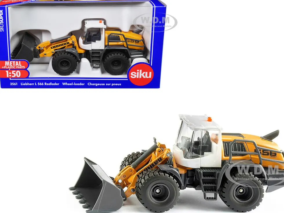 Liebherr L556 Wheel Loader Yellow with White Cabin 1/50 Diecast Model Siku 3561