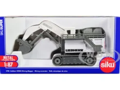 Liebherr R9800 Mining Excavator White and Gray 1/87 HO Diecast Model Siku 1798