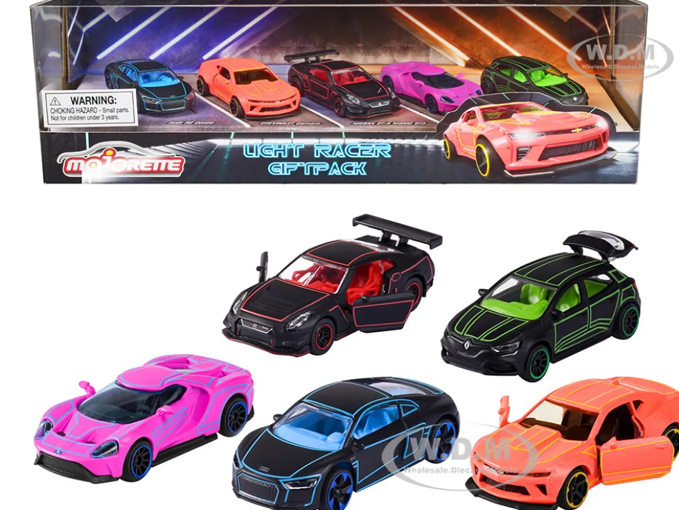 Light Racer Giftpack 2023 5 Piece Set 1/64 Diecast Model Cars Majorette 212053179