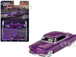 1954 Lincoln Capri Hot Rod Purple Metallic Limited Edition to 3600 pieces Worldwide 1/64 Diecast Model Car by Mini GT