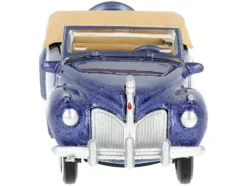 1941 Lincoln Continental Convertible Darian Blue Metallic with Tan Interior 1/87 HO Scale Diecast Model Car Oxford Diecast 87LC41007
