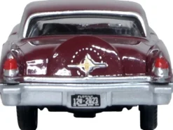 1956 Lincoln Continental Mark II Dark Red 1/87 (HO) Scale Diecast Model Car by Oxford Diecast