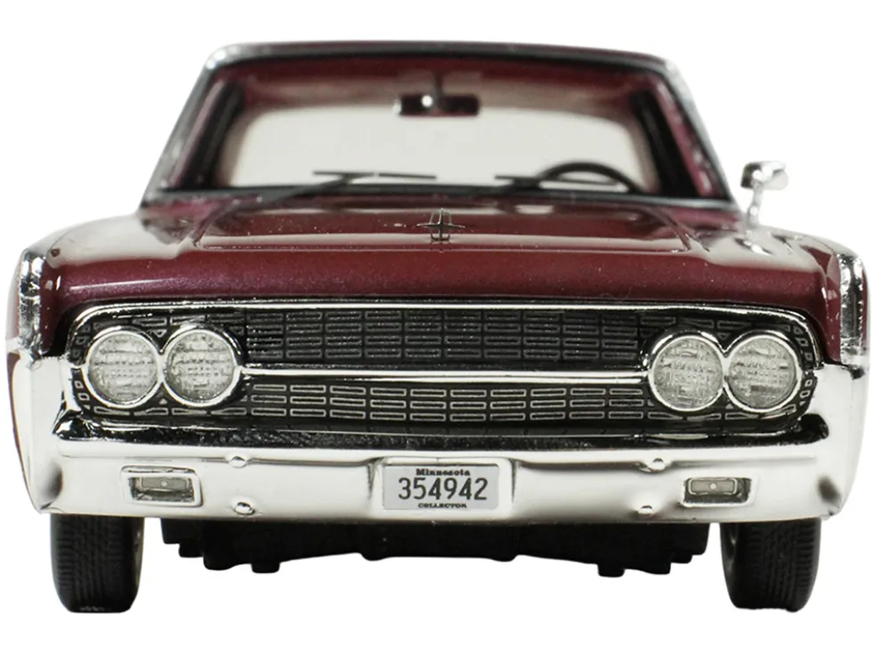 1962 Lincoln Continental Royal Red Metallic with Red Interior Limited Edition to 200 pieces Worldwide 1/43 Model Car by Goldvarg Collection