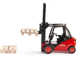 Linde Forklift Truck Red with 2 Pallet Accessories 1/50 Diecast Model Siku 1722