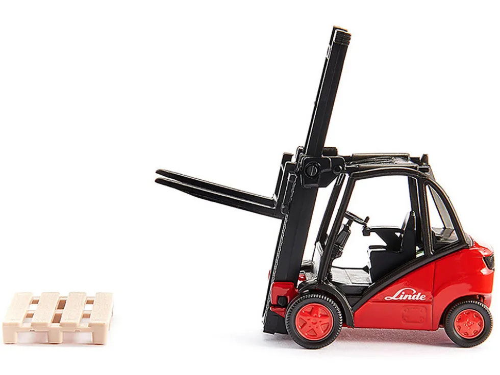 Linde Forklift Truck Red with 2 Pallet Accessories 1/50 Diecast Model Siku 1722
