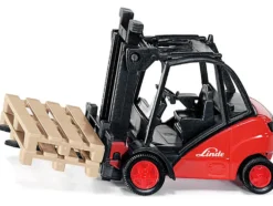 Linde Forklift Truck Red with 2 Pallet Accessories 1/50 Diecast Model Siku 1722