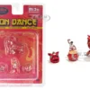 Lion Dance 4 piece Diecast Figure Set 1 Figures 1 Lion 2 Accessories Limited Edition to 2400 pieces Worldwide for 1/64 Scale Models American Diorama AD-2403MJ