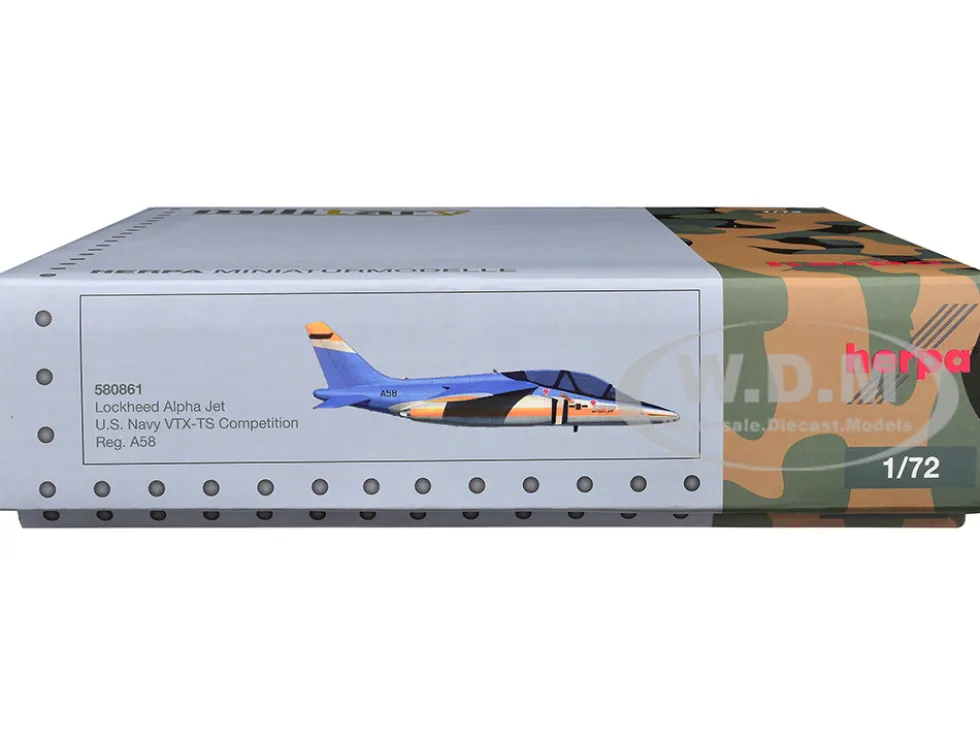 Lockheed Alpha Jet Aircraft "VTX-TS Competition" United States Navy "Military" Series 1/72 Diecast Model Airplane by Herpa