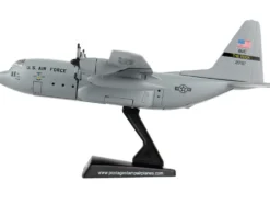 Lockheed C 130 Hercules Transport Aircraft Spare 617 United States Air Force 1/200 Diecast Model Airplane Postage Stamp PS5330-3