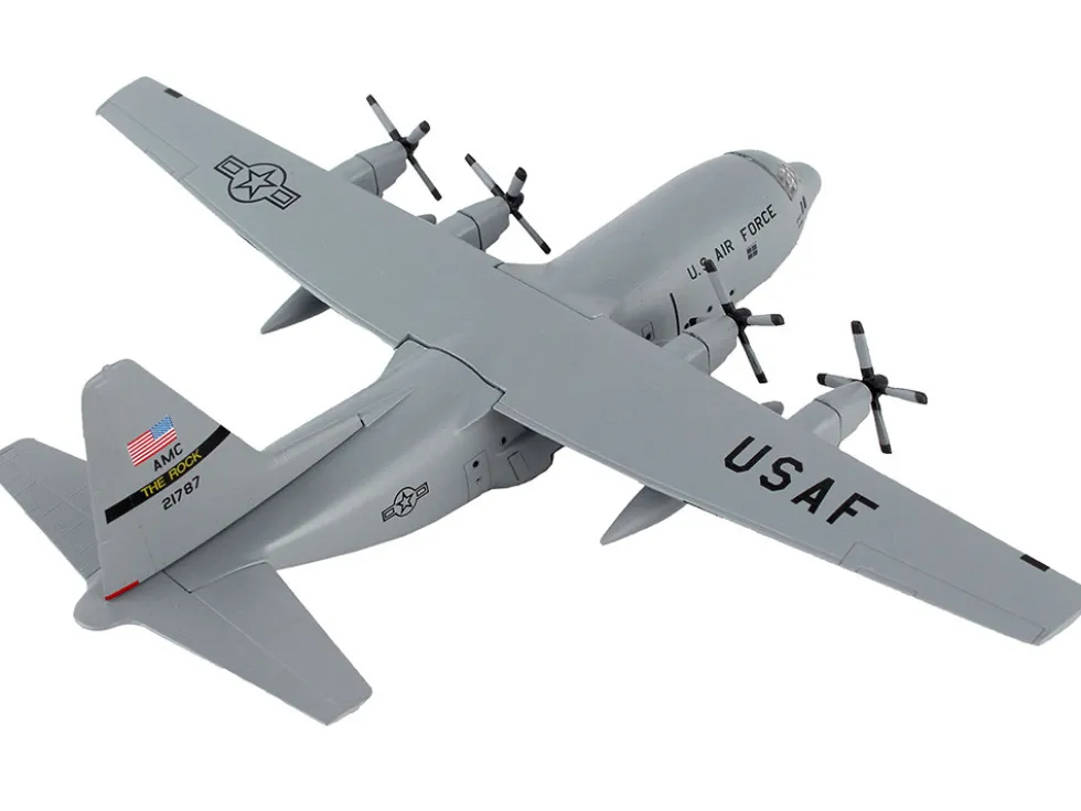 Lockheed C 130 Hercules Transport Aircraft Spare 617 United States Air Force 1/200 Diecast Model Airplane Postage Stamp PS5330-3