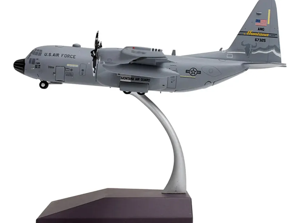 Lockheed C-130H3 Hercules Transport Aircraft "Montana Air National Guard, Great Falls ANGB" United States Air Force "Gemini 200" Series 1/200 Diecast Model Airplane by GeminiJets