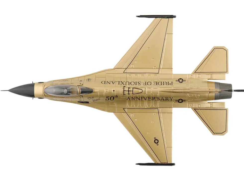 Lockheed F-16A Fighting Falcon Fighter Aircraft "85-1565, Golden Bat Viper, 185 ARW, Iowa ANG, Squadron 50th Anniversary" (2022) United States Air Force "Air Power Series" 1/72 Diecast Model by Hobby Master