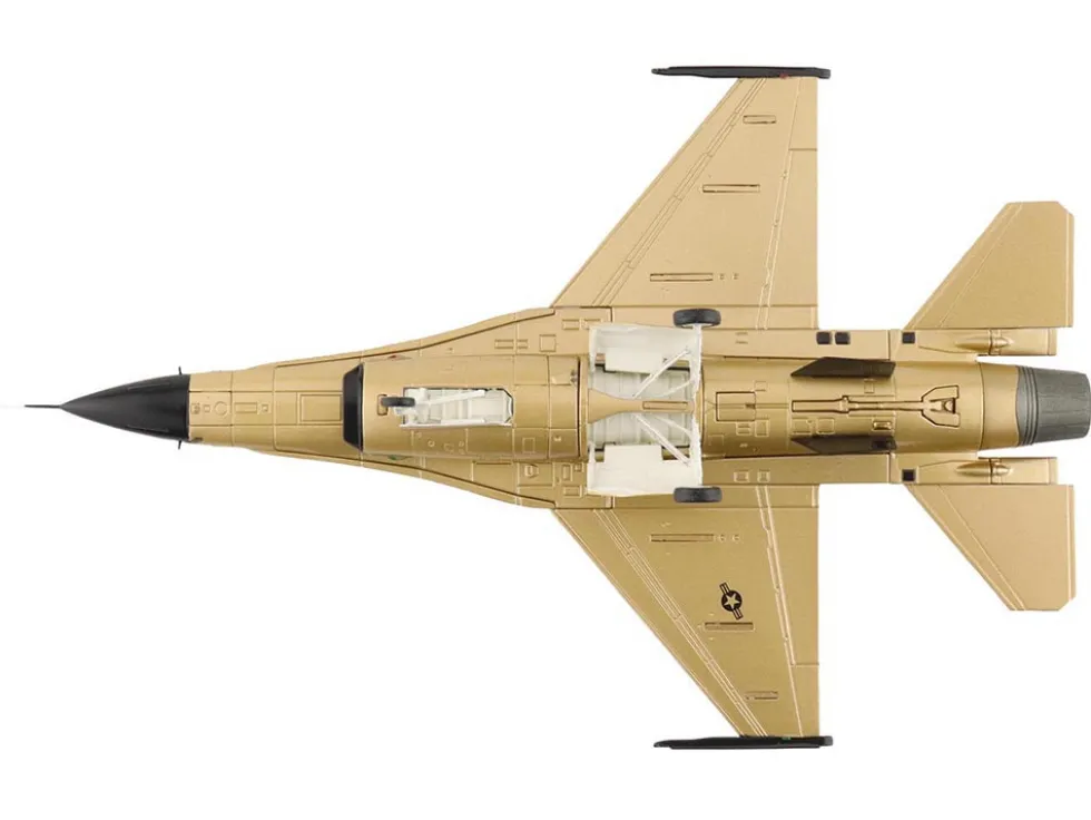 Lockheed F-16A Fighting Falcon Fighter Aircraft "85-1565, Golden Bat Viper, 185 ARW, Iowa ANG, Squadron 50th Anniversary" (2022) United States Air Force "Air Power Series" 1/72 Diecast Model by Hobby Master