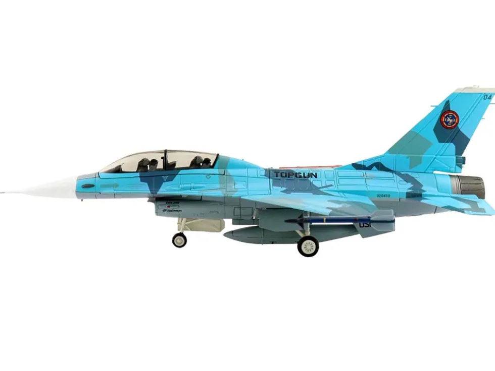 Lockheed F 16B Fighting Falcon Fighter Aircraft Top Gun 90th Anniversary of Naval Aviation NSAWC United States Navy Air Power Series 1/72 Diecast Model Hobby Master HA38017