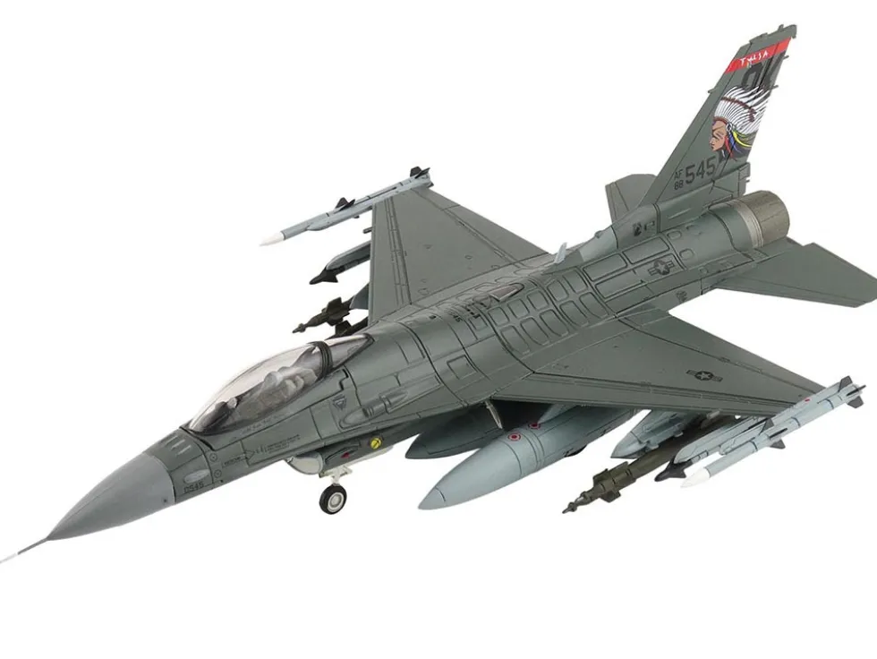 Lockheed F-16C Fighting Falcon Fighter Aircraft "88-0545, 138th Fighter Wing, Oklahoma Air National Guard" (2024) United States Air Force "Air Power Series" 1/72 Diecast Model by Hobby Master