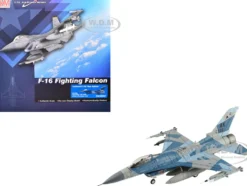 Lockheed F-16C Fighting Falcon Fighter Aircraft "86-0335, Blue Splinter, 354th Wing, 18th AGRS, Eielson AFB" (2018) United States Air Force "Air Power Series" 1/72 Diecast Model by Hobby Master