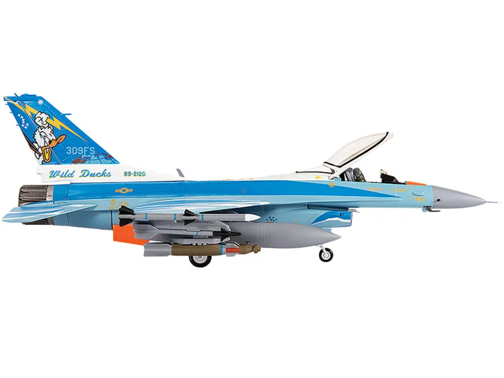 Lockheed F-16C Fighting Falcon Fighter Aircraft "309th Fighter Squadron, 56th Operations Group, Wild Ducks" (2022) United States Air Force 1/72 Diecast Model by JC Wings