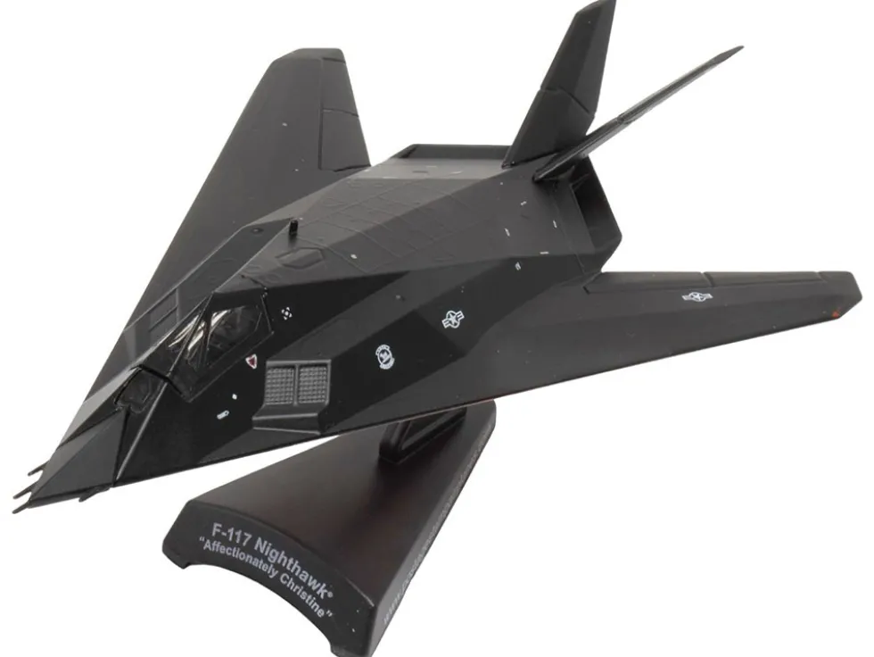 Lockheed F-117 Nighthawk Stealth Aircraft "Affectionately Christine - Stars and Stripes" United States Air Force 1/150 Diecast Model Airplane by Postage Stamp