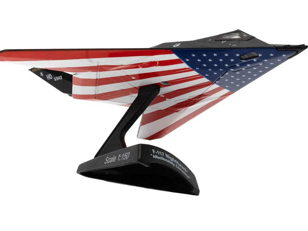 Lockheed F-117 Nighthawk Stealth Aircraft "Affectionately Christine - Stars and Stripes" United States Air Force 1/150 Diecast Model Airplane by Postage Stamp