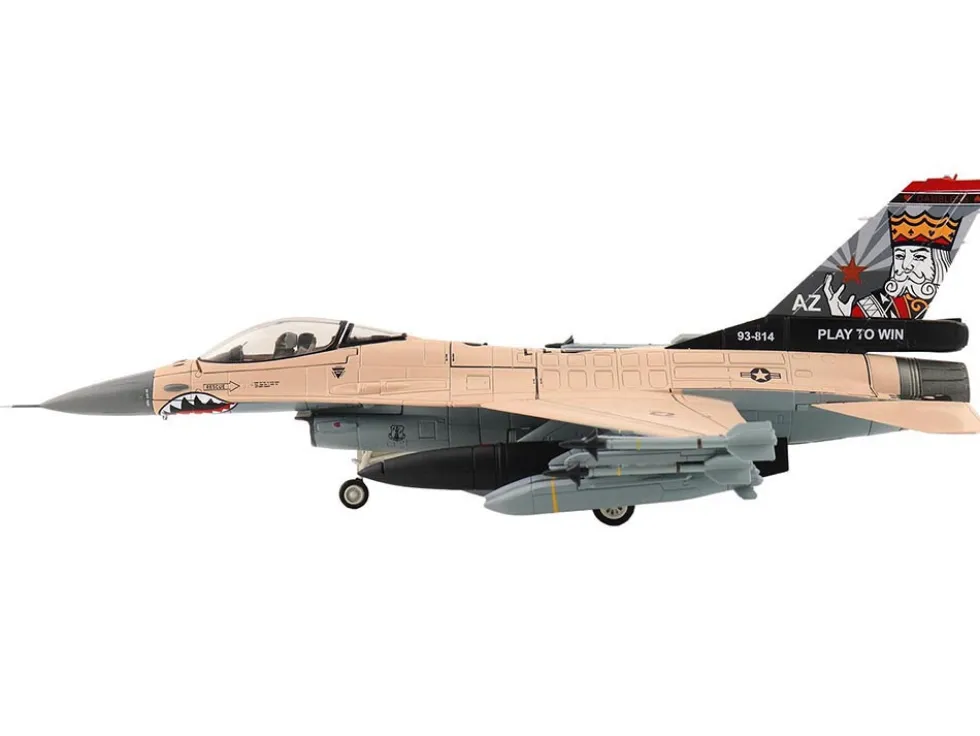 Lockheed F-16V Fighting Falcon Fighter Aircraft "93-0814, Play to Win, 21st Sqn., Luke AFB" (2025) United States Air Force "Air Power Series" 1/72 Diecast Model by Hobby Master