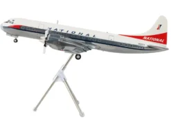 Lockheed L-188 Electra Commercial Aircraft "National Airlines" (N5017K) White and Gray "Gemini 200" Series 1/200 Diecast Model Airplane by GeminiJets