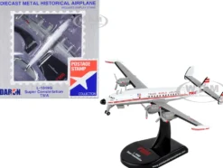 Lockheed L 1049G Super Constellation Commercial Aircraft Trans World Airlines TWA 1/300 Diecast Model Airplane Postage Stamp PS5806-1