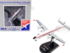 Lockheed L 1049G Super Constellation Commercial Aircraft Qantas Airways 1/300 Diecast Model Airplane Postage Stamp PS5806-4
