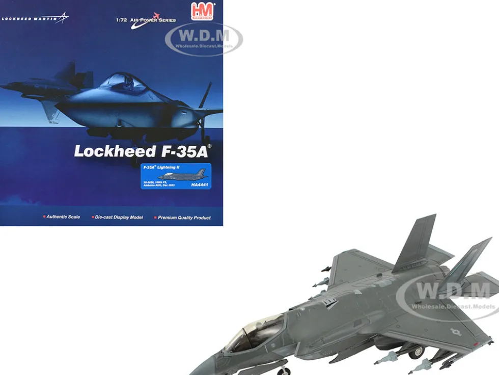 Lockheed Martin F-35A Lightning II Aircraft "100th Fighter Squadron, Alabama Air National Guard" (2023) United States Air Force "Air Power Series" 1/72 Diecast Model by Hobby Master