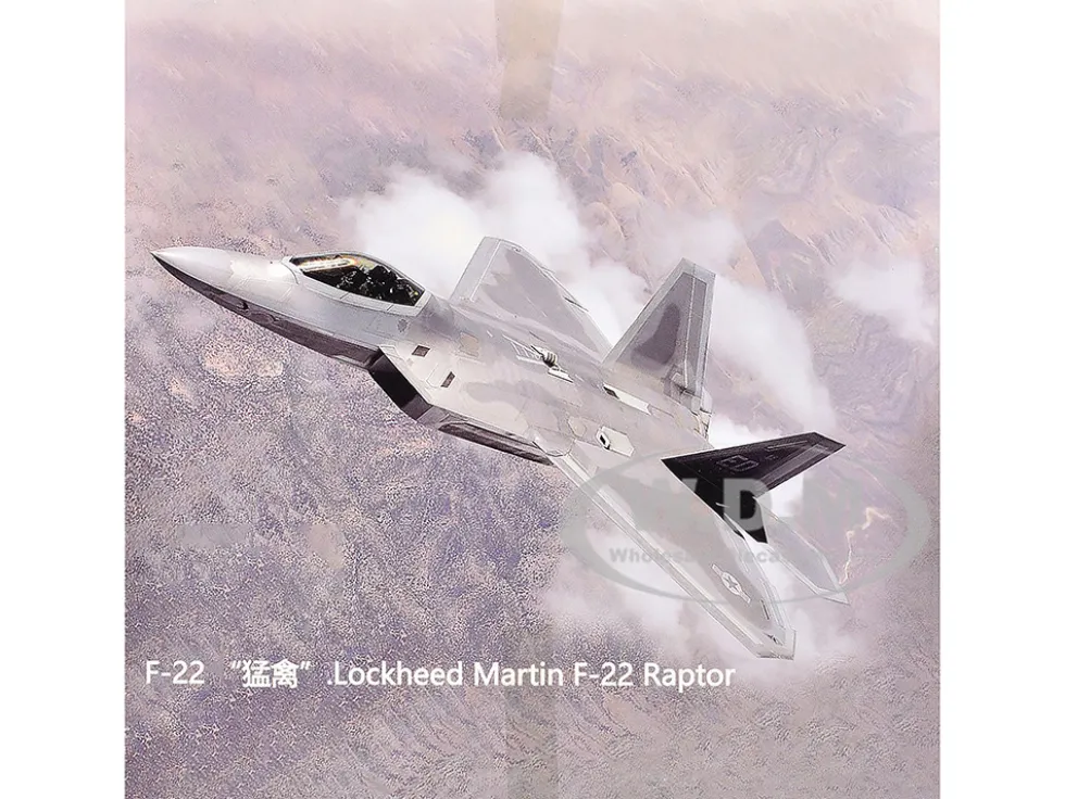 Lockheed Martin F-22A Raptor Aircraft "Spirit of America, 412th Test Wing, Edwards Air Force Base" (1997) United States Air Force 1/100 Diecast Model Airplane