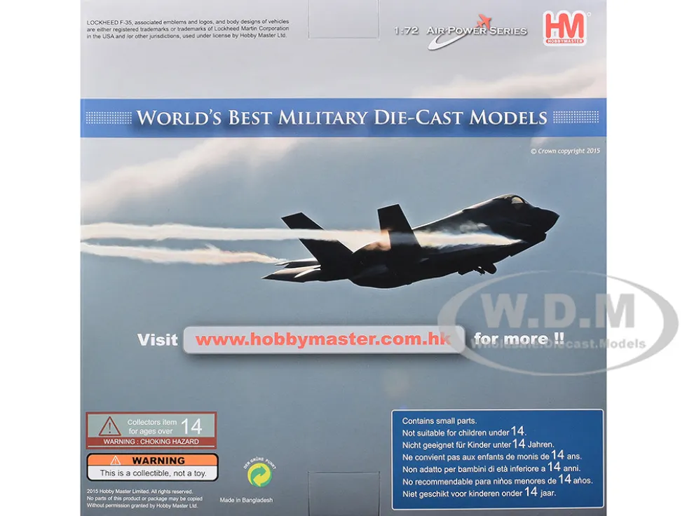 Lockheed Martin F-35B Lightning II Aircraft (Beast Mode) "170533, VMFA-533 Hawks" (2025) United States Marine Corps "Air Power Series" 1/72 Diecast Model by Hobby Master