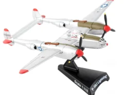 Lockheed P 38J Lightning Fighter Aircraft Marge Pilot Richard Ira Dick Bong United States Air Force 1/115 Diecast Model Airplane Postage Stamp PS5362-3