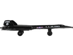Lockheed SR 71 Blackbird Aircraft Black United States Air Force with Runway Section Diecast Model Airplane Runway24 RW230