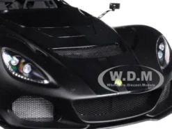 Lotus 3-Eleven Matt Black with Gloss Black Accents 1/18 Model Car Autoart 75391