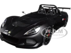 Lotus 3-Eleven Matt Black with Gloss Black Accents 1/18 Model Car Autoart 75391