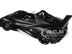 Lotus 3-Eleven Matt Black with Gloss Black Accents 1/18 Model Car Autoart 75391