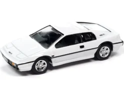 1976 Lotus Esprit S1 White Collectible Tin Display 007 James Bond The Spy Who Loved Me 1977 Movie 10th James Bond Series 1/64 Diecast Model Car Johnny Lightning JLDR014 JLSP118