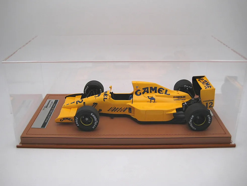 Lotus 102 #12 Martin Donnelly "Lamborghini Engine" Formula One F1 "Italian GP" (1990) "Mythos Series" with Display Case Limited Edition to 50 pieces Worldwide 1/18 Model Car by Tecnomodel