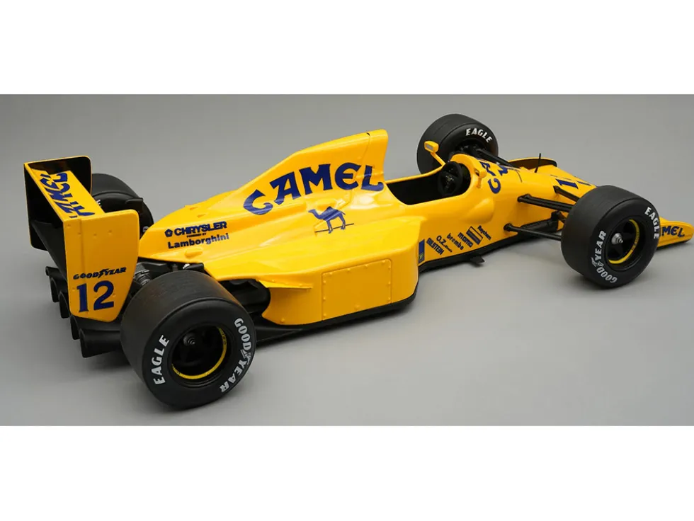 Lotus 102 #12 Martin Donnelly "Lamborghini Engine" Formula One F1 "Monaco GP" (1990) "Mythos Series" with Display Case Limited Edition to 55 pieces Worldwide 1/18 Model Car by Tecnomodel