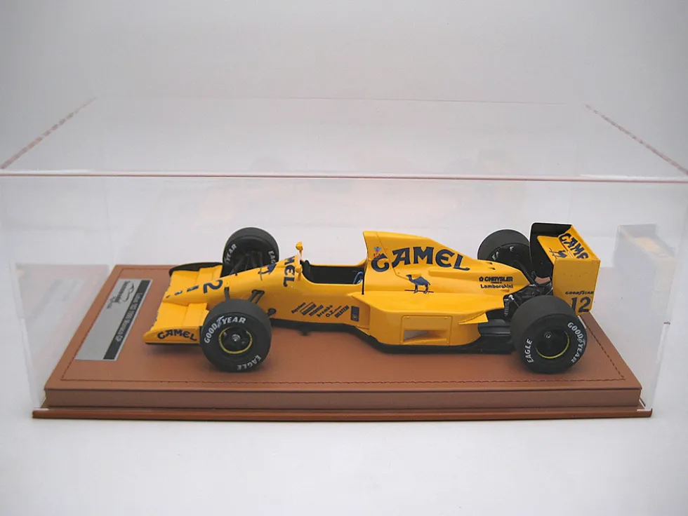 Lotus 102 #12 Martin Donnelly "Lamborghini Engine" Formula One F1 "Monaco GP" (1990) "Mythos Series" with Display Case Limited Edition to 55 pieces Worldwide 1/18 Model Car by Tecnomodel