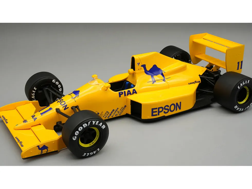 Lotus 101 #11 Nelson Piquet 3rd Place Formula One F1 "British GP" (1989) "Mythos Series" with Display Case Limited Edition to 55 pieces Worldwide 1/18 Model Car by Tecnomodel