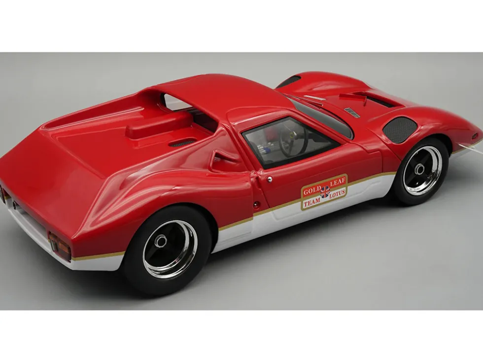 Lotus 62 "Press Version 1969" Red and White "Mythos Series" with Display Case Limited Edition to 45 pieces Worldwide 1/18 Model Car by Tecnomodel