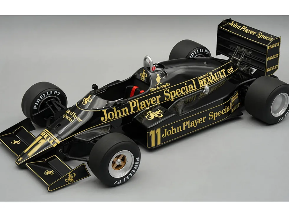 Lotus 94T #11 Elio de Angelis "John Player Special Team Lotus" Formula One F1 "European GP" (1983) with Display Case "Mythos Series" Limited Edition to 45 pieces Worldwide 1/18 Model Car by Tecnomodel