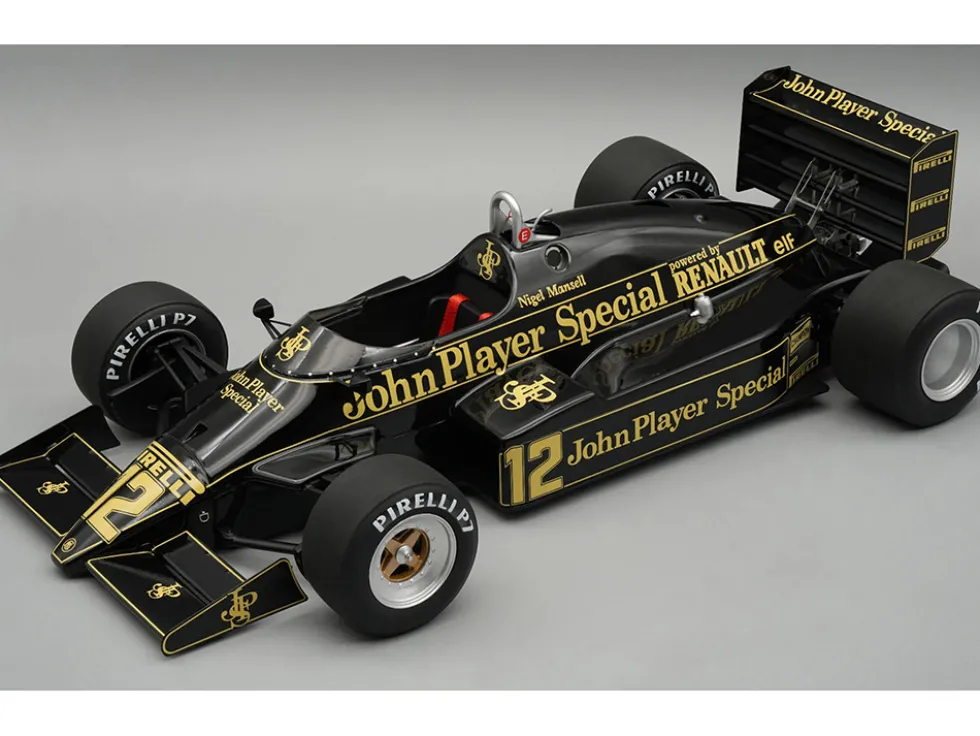 Lotus 94T #12 Nigel Mansell "John Player Special Team Lotus" 3rd Place Formula One F1 "European GP" (1983) with Display Case "Mythos Series" Limited Edition to 65 pieces Worldwide 1/18 Model Car by Tecnomodel