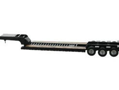 Low Boy Flatbed Trailer Black 1/87 (HO) Plastic Model Car by HO Logistics
